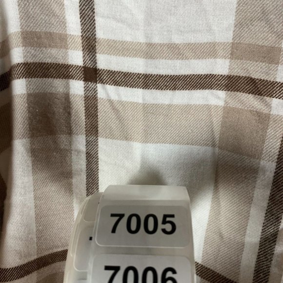 Alpine Design Shirt Women's Medium Beige Plaid Cotton Flannel Button-Up 7005 - Picture 7 of 7